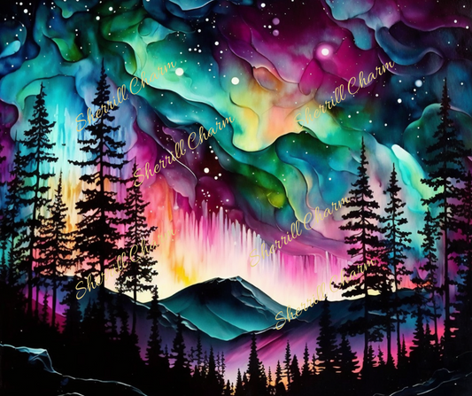 Watercolor Northern Lights