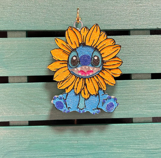 Blue alien sunflower