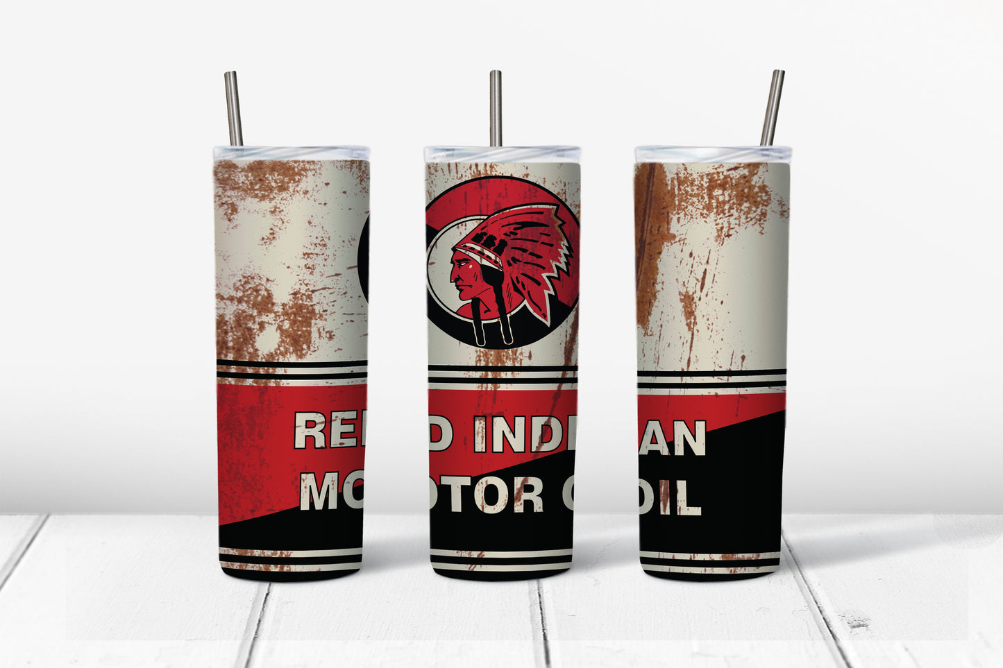 Red Indian motor oil