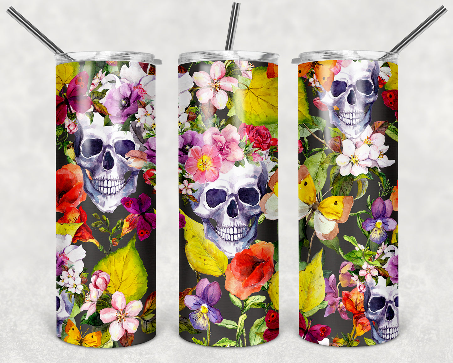 Skull floral color