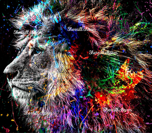 watercolor lion 2